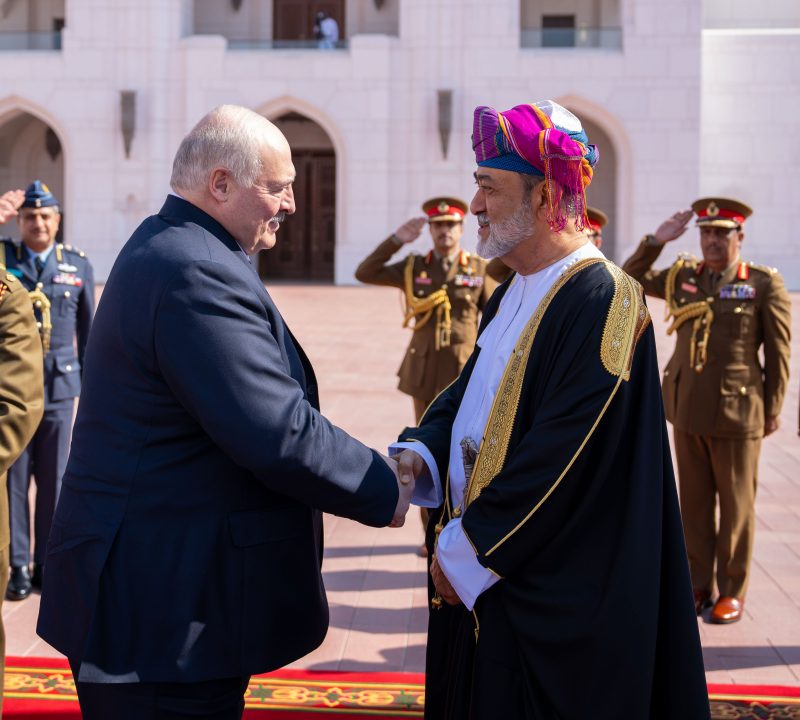 مراسمُ استقبال رسميّة لرئيس جمهورية بيلاروس بقصر العلم