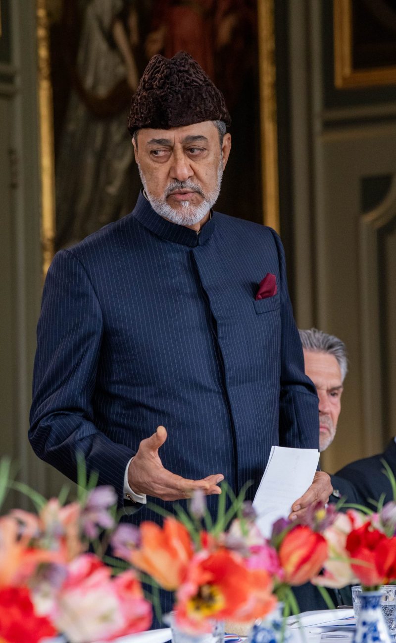 His Majesty speaking at a working lunch hosted by Dutch Prime Minister for His Majesty