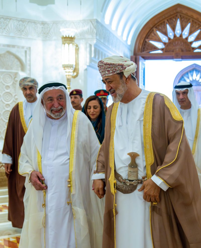 His Majesty receives the Ruler of Sharjah