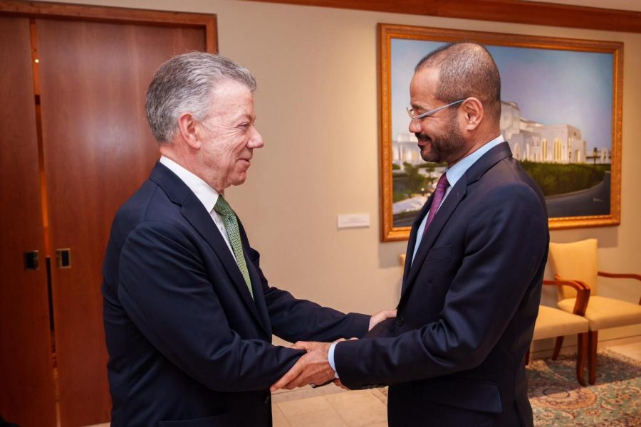 Minister receives senior members of The Elders in New York