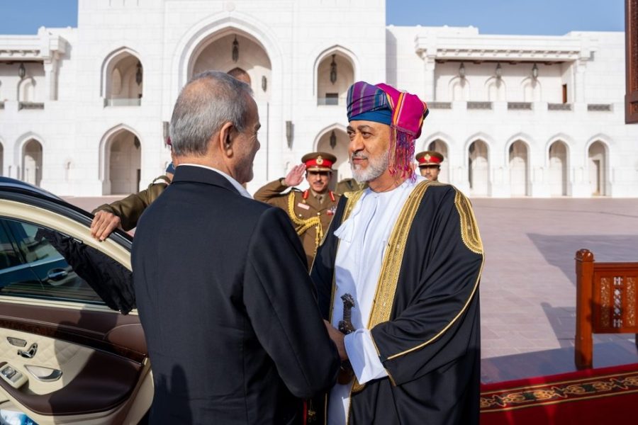 President of Iran accorded official reception at Al Alam Palace