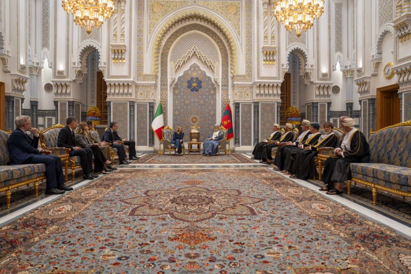 His Majesty holds talks with Italian Prime Minister