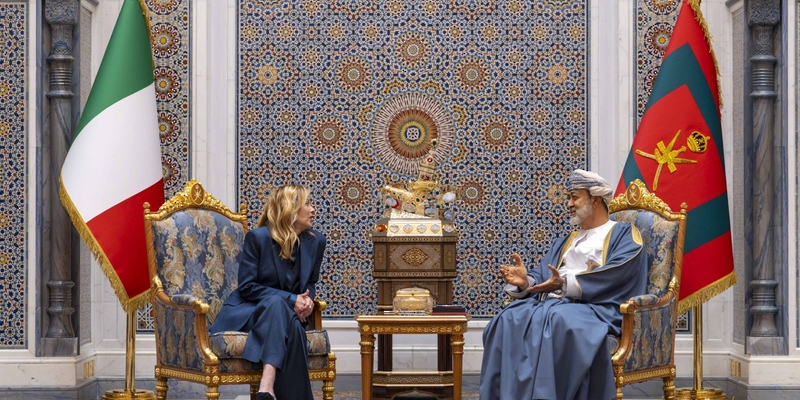 His Majesty holds talks with Italian Prime Minister