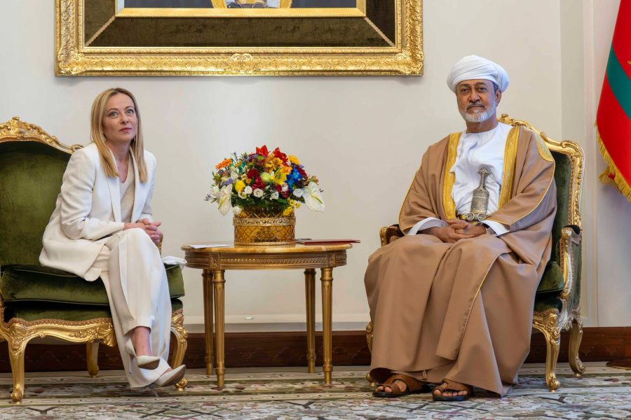 جلالة السلطان المعظم يلتقي رئيسة الوزراء الإيطالية