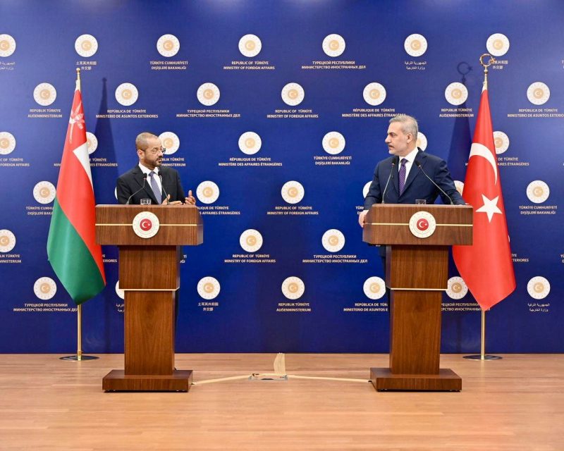 Oman's Foreign Minister Sayyid Badr Albusaidi and Hakan Fidan, Foreign Minister of the friendly Republic of Türkiye, hold a joint press conference in the Turkish capital Ankara.