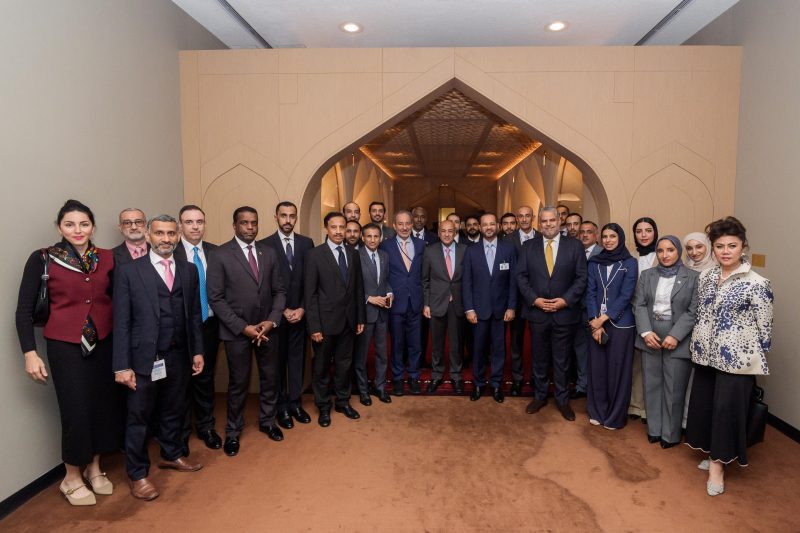 Minister at reception marking refurbishment of Oman Walk at the UN