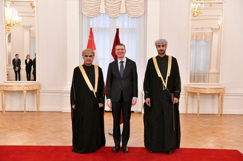 The Ambassador of the Sultanate of Oman to the United Kingdom of Great Britain and Northern Ireland presents his credentials as a non-resident Ambassador to the Republic of Latvia
