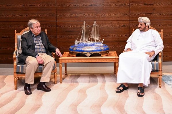 The Secretary-General of the United Nations (Antonio Guterres) arrives in the Sultanate of Oman